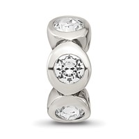 Sterling Silver Reflections April Preciosa Crystal Birthstone Bead view 3