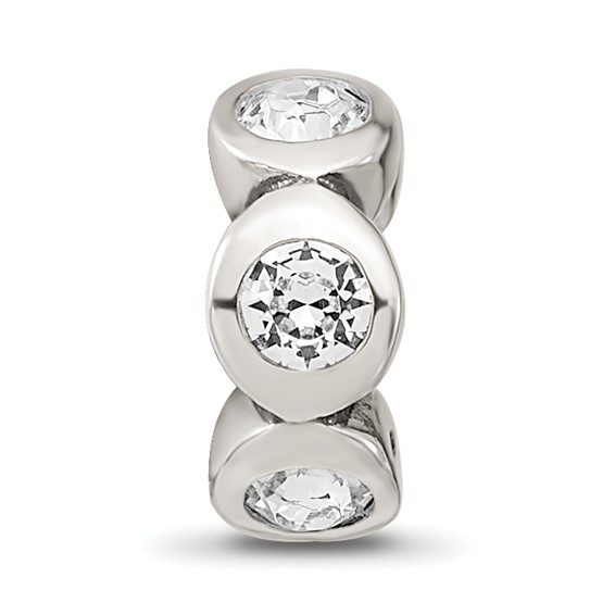 Sterling Silver Reflections April Preciosa Crystal Birthstone Bead