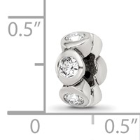 Sterling Silver Reflections April Preciosa Crystal Birthstone Bead view 4
