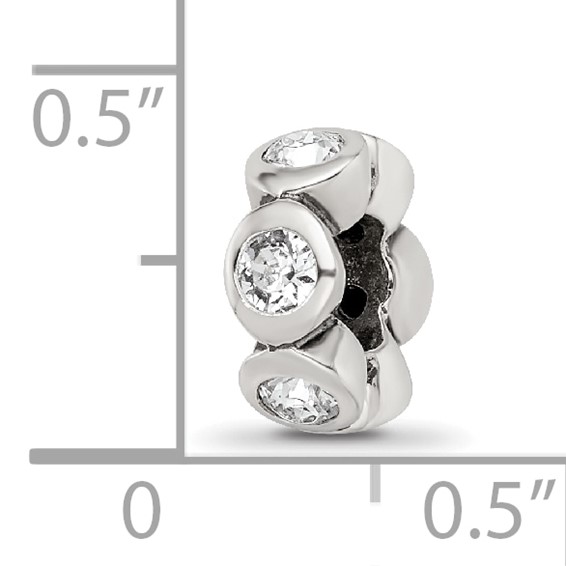 Sterling Silver Reflections April Preciosa Crystal Birthstone Bead