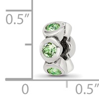 Sterling Silver Reflections August Preciosa Crystal Birthstone Bead view 4