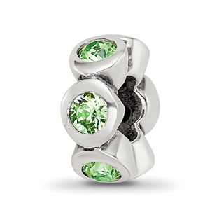 Sterling Silver Reflections August Preciosa Crystal Birthstone Bead