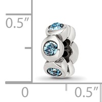 Sterling Silver Reflections Dec Preciosa Crystal Birthstone Bead view 4