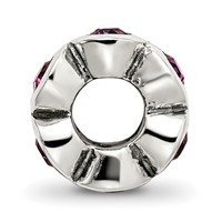Sterling Silver Reflections Feb Preciosa Crystal Birthstone Bead view 2
