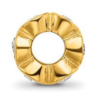 Sterling Silver Gold-plated Reflections April Preciosa Crystal Bead view 2