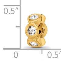 Sterling Silver Gold-plated Reflections April Preciosa Crystal Bead view 4