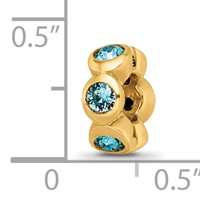 Sterling Silver Gold-plated Reflections Dec Blue Preciosa Crystal Bead view 4