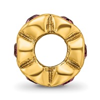 Sterling Silver Gold-plated Reflections Feb Purple Preciosa Crystal Bead view 2