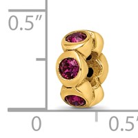 Sterling Silver Gold-plated Reflections Feb Purple Preciosa Crystal Bead view 3