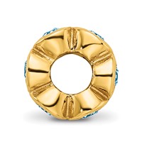 Sterling Silver Gold-plated Reflections March Blue Preciosa Crystal Bead view 2