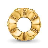 Sterling Silver Gold-plated Reflections Nov Yellow Preciosa Crystal Bead view 2
