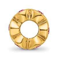Sterling Silver Gold-plated Reflections Oct Pink Preciosa Crystal Bead view 2