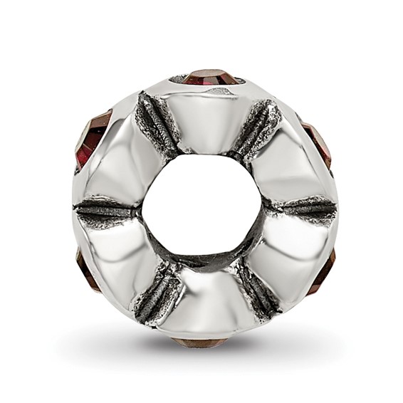 Sterling Silver Reflections January Preciosa Crystal Birthstone Bead