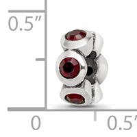 Sterling Silver Reflections January Preciosa Crystal Birthstone Bead view 4