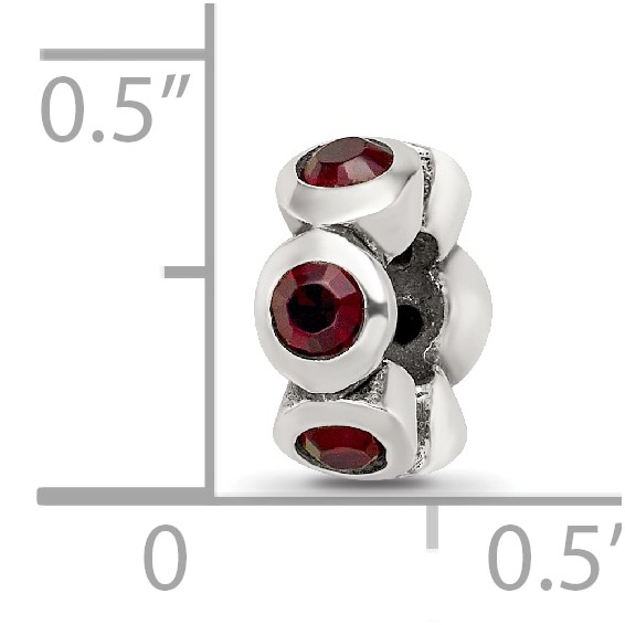 Sterling Silver Reflections January Preciosa Crystal Birthstone Bead