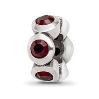 Sterling Silver Reflections January Preciosa Crystal Birthstone Bead view 1