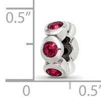 Sterling Silver Reflections July Preciosa Crystal Birthstone Bead view 4