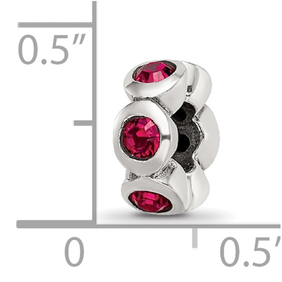 Sterling Silver Reflections July Preciosa Crystal Birthstone Bead