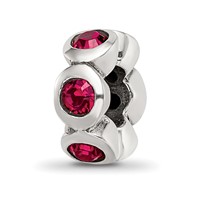 Sterling Silver Reflections July Preciosa Crystal Birthstone Bead view 1