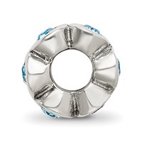 Sterling Silver Reflections March Preciosa Crystal Birthstone Bead view 2