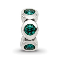 Sterling Silver Reflections May Preciosa Crystal Birthstone Bead view 3