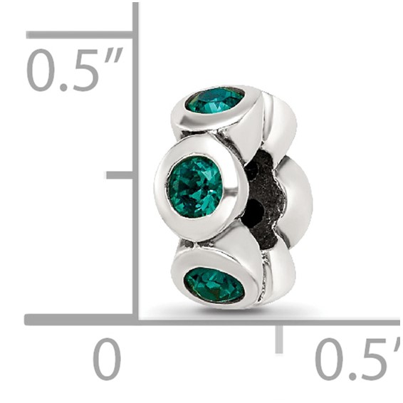 Sterling Silver Reflections May Preciosa Crystal Birthstone Bead