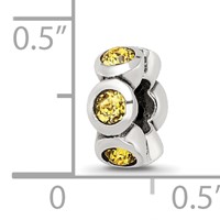 Sterling Silver Reflections Nov Preciosa Crystal Birthstone Bead view 4