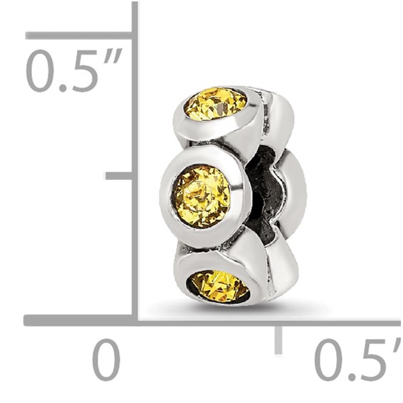 Sterling Silver Reflections Nov Preciosa Crystal Birthstone Bead