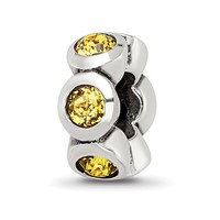 Sterling Silver Reflections Nov Preciosa Crystal Birthstone Bead view 1