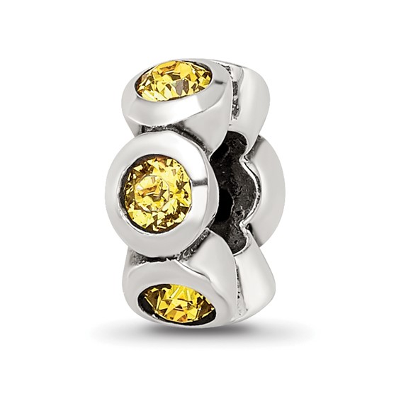 Sterling Silver Reflections Nov Preciosa Crystal Birthstone Bead