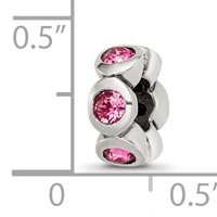 Sterling Silver Reflections October Preciosa Crystal Birthstone Bead view 4