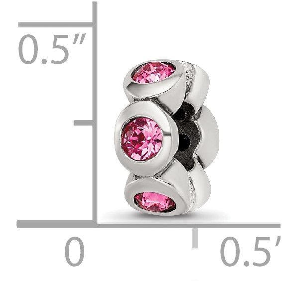 Sterling Silver Reflections October Preciosa Crystal Birthstone Bead