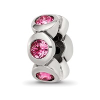 Sterling Silver Reflections October Preciosa Crystal Birthstone Bead view 1