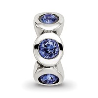 Sterling Silver Reflections Sept Preciosa Crystal Birthstone Bead view 3
