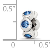 Sterling Silver Reflections Sept Preciosa Crystal Birthstone Bead view 4