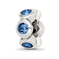 Sterling Silver Reflections Sept Preciosa Crystal Birthstone Bead view 1