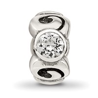 Sterling Silver Reflections April Preciosa Crystal Birthstone Bead view 3