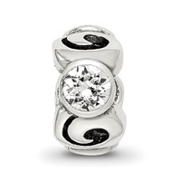 Sterling Silver Reflections April Preciosa Crystal Birthstone Bead view 5