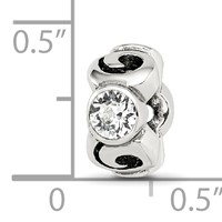 Sterling Silver Reflections April Preciosa Crystal Birthstone Bead view 4