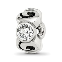 Sterling Silver Reflections April Preciosa Crystal Birthstone Bead view 1