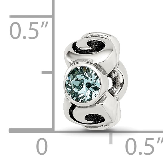 Sterling Silver Reflections December Blue Preciosa Crystal Bead