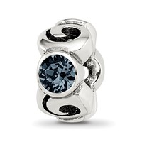 Sterling Silver Reflections December Blue Preciosa Crystal Bead view 1