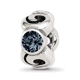 Sterling Silver Reflections December Blue Preciosa Crystal Bead