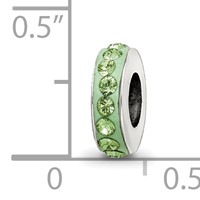 Sterling Silver Reflections August Single Row Preciosa Crystal Bead view 4
