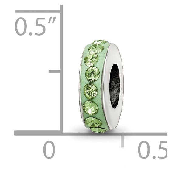 Sterling Silver Reflections August Single Row Preciosa Crystal Bead