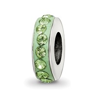 Sterling Silver Reflections August Single Row Preciosa Crystal Bead view 1