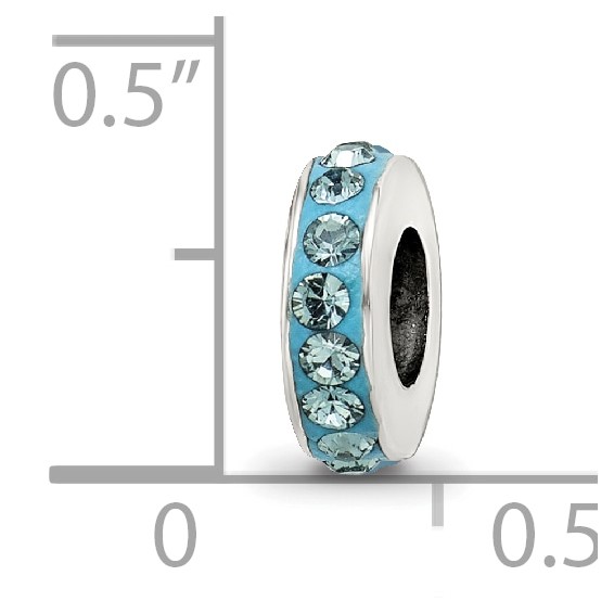 Sterling Silver Reflections Dec Single Row Preciosa Crystal Bead