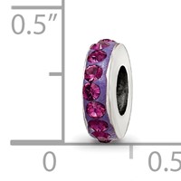 Sterling Silver Reflections Feb Single Row Preciosa Crystal Bead view 4