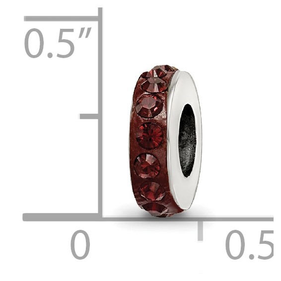 Sterling Silver Reflections Jan Single Row Preciosa Crystal Bead