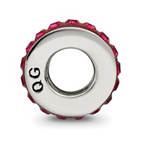 Sterling Silver Reflections July Single Row Red Preciosa Crystal Bead view 2